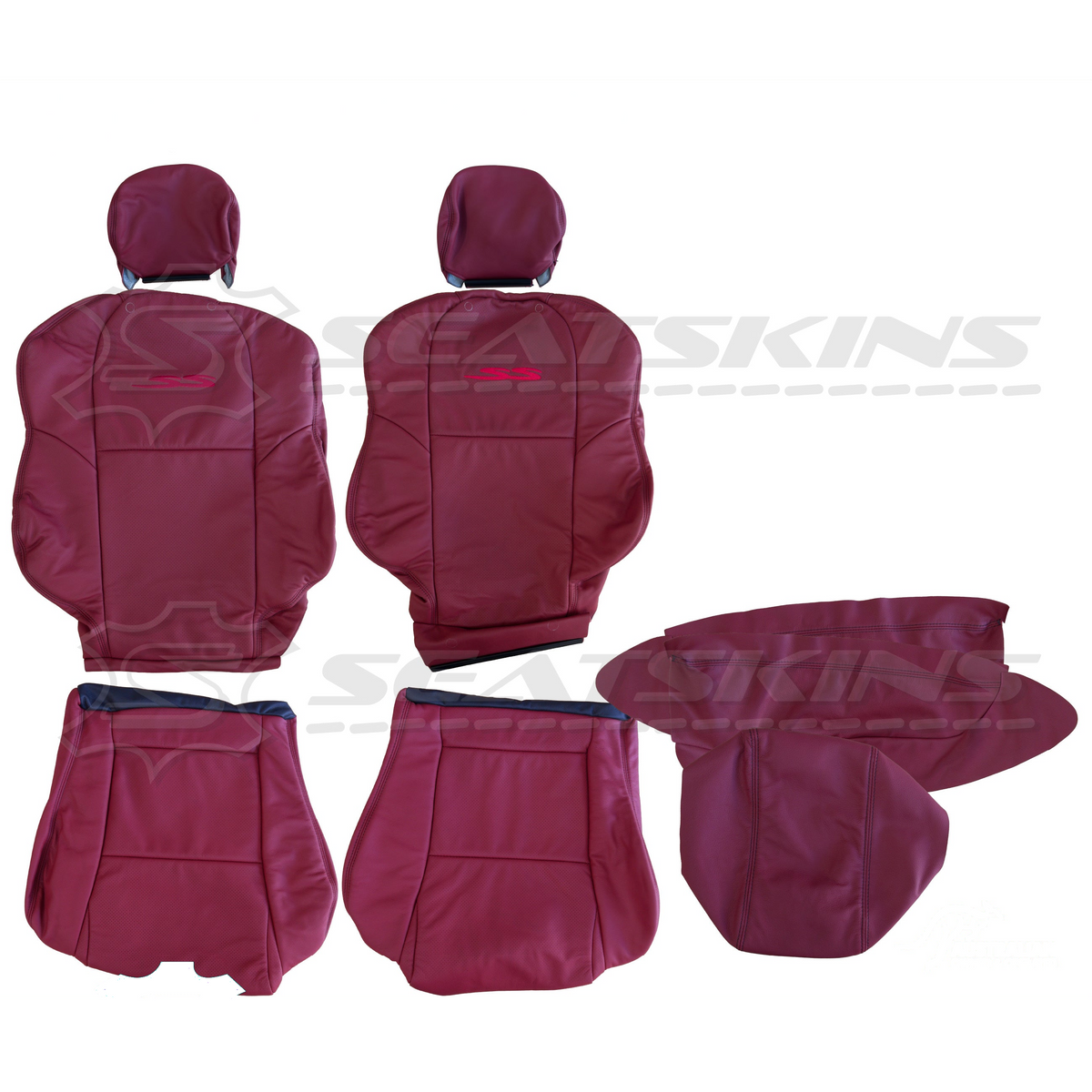LEATHER SEATS TRIM KIT FOR HOLDEN VT-VX-VU SS 2 SEATS RED HOT