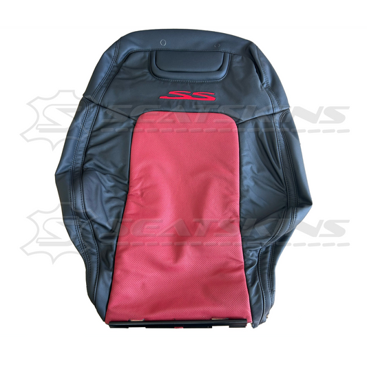 LEATHER TRIM FOR HOLDEN FRONT SEAT BACK REST VE SS SSV ONYX RED HOT LH OR RH