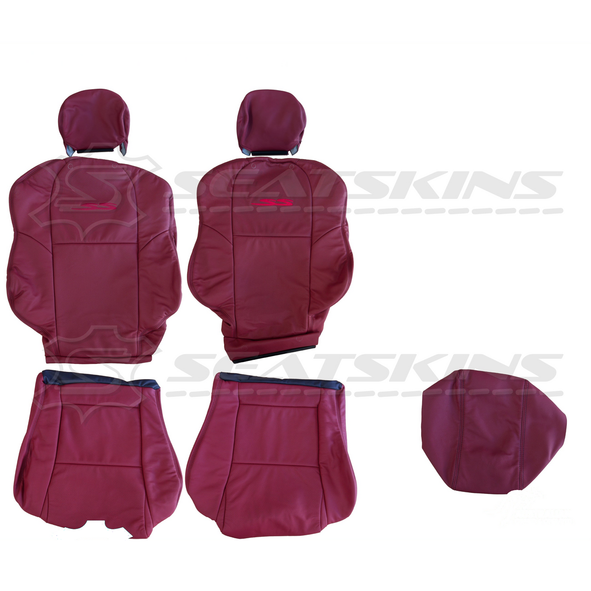 LEATHER SEATS TRIM KIT FOR HOLDEN VT-VX-VU SS 2 SEATS RED HOT