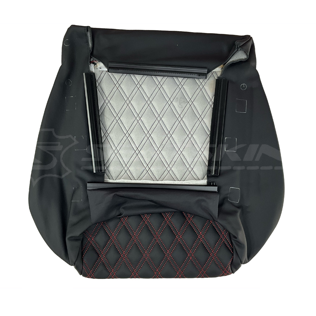 LEATHER SEATS TRIM KIT FOR HOLDEN VE SS SSV UTE ONYX WITH RED STITCHING