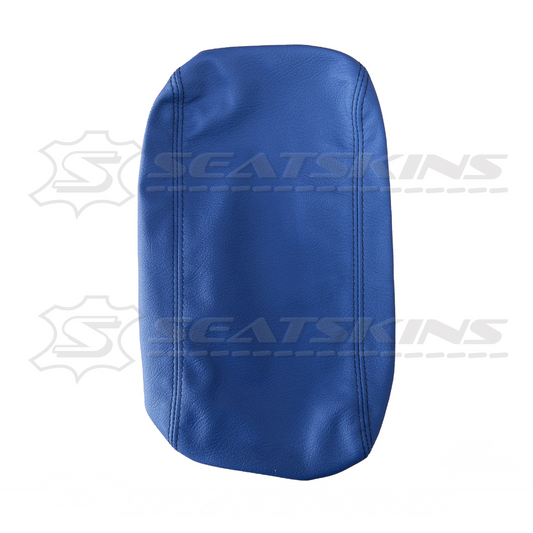 Console cover for HOLDEN VY/VZ bermuda blue black twin needle stitching.