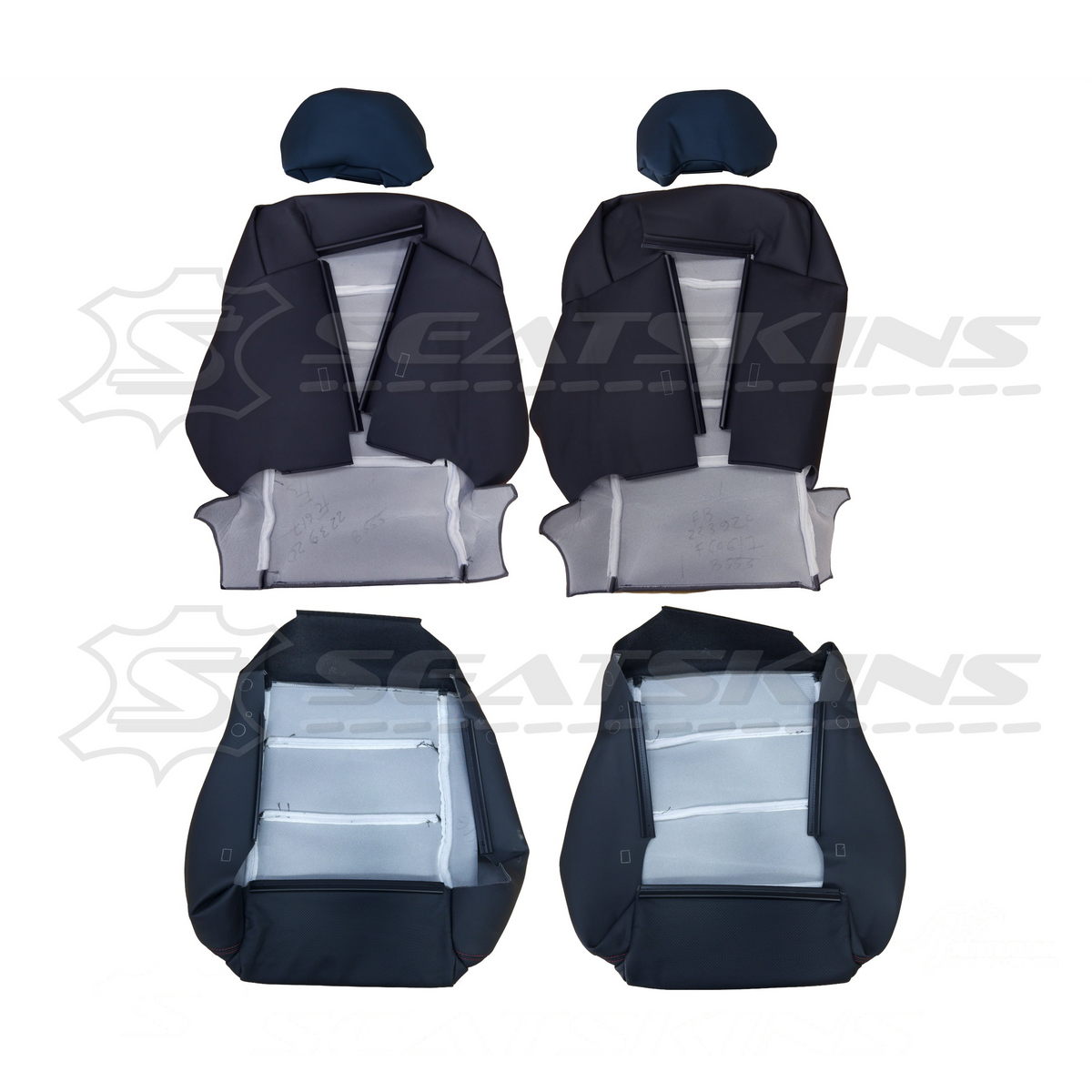 LEATHER SEATS TRIM KIT FOR FORD BF/FG CHOOSE YOUR COLOUR XR LOGO OEM STYLE