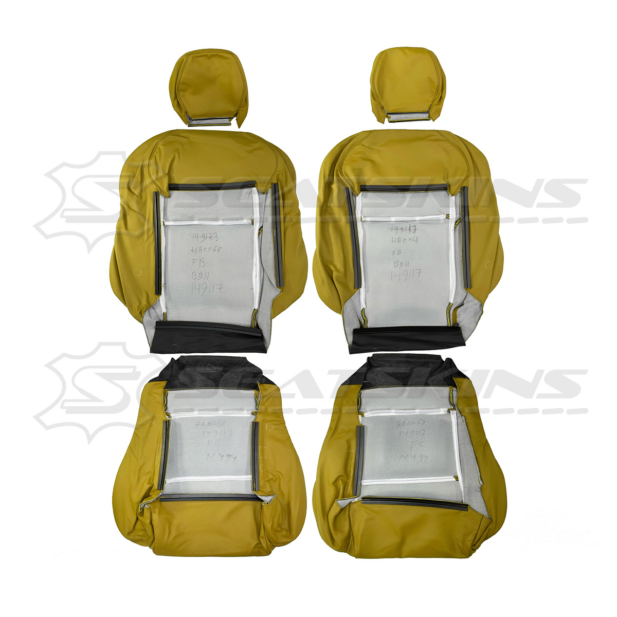 LEATHER SEATS TRIM KIT FOR HYPER YELLOW VX VU SS SEDAN OR UTE REPRO PRE-ORDER