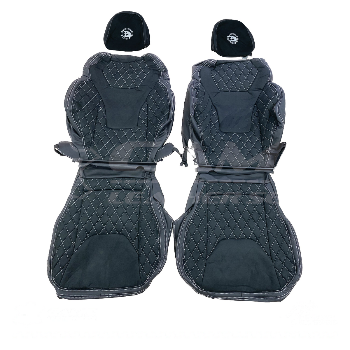 LEATHER SEATS TRIM KIT FOR HOLDEN VF GTS HSV STYLE BLACK SUEDE DIAMOND UTE