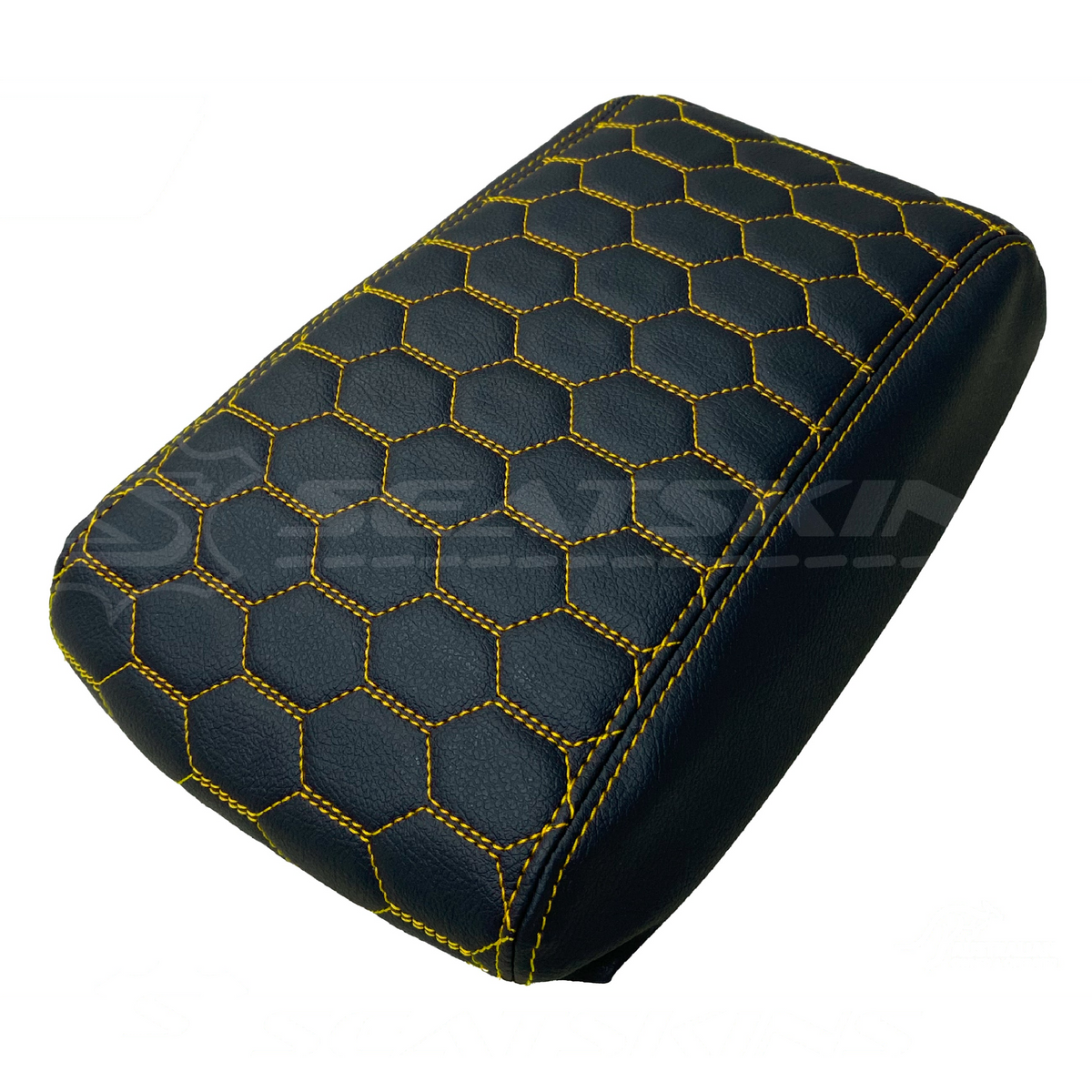 Console armrest cover custom to fit FORD ba bf hexagon stitch choose colour – product view 10