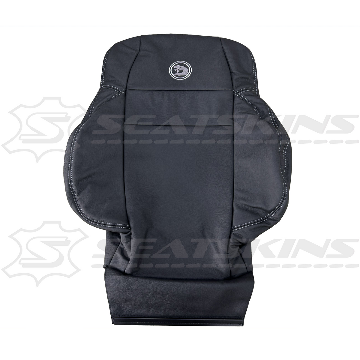 LEATHER SEATS TRIM KIT FOR HSV COULSON 2 SEATS BLACK WITH SILVER STITCH