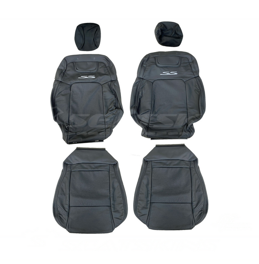 LEATHER SEATS TRIM KIT FOR VE SS 2 FRONT SEATS UTE ONYX BLACK FACTORY STYLE