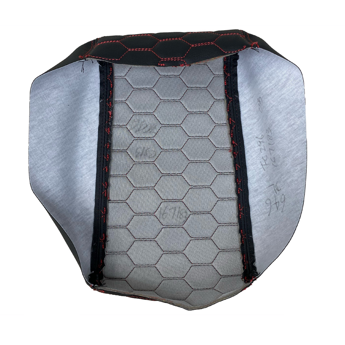 Console armrest cover custom to fit FORD ba bf hexagon stitch choose colour – product view 3