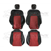 LEATHER SEATS TRIM KIT FOR VE SS SSV SEATS ONYX & RED HOT INSERTS 2 SEATS