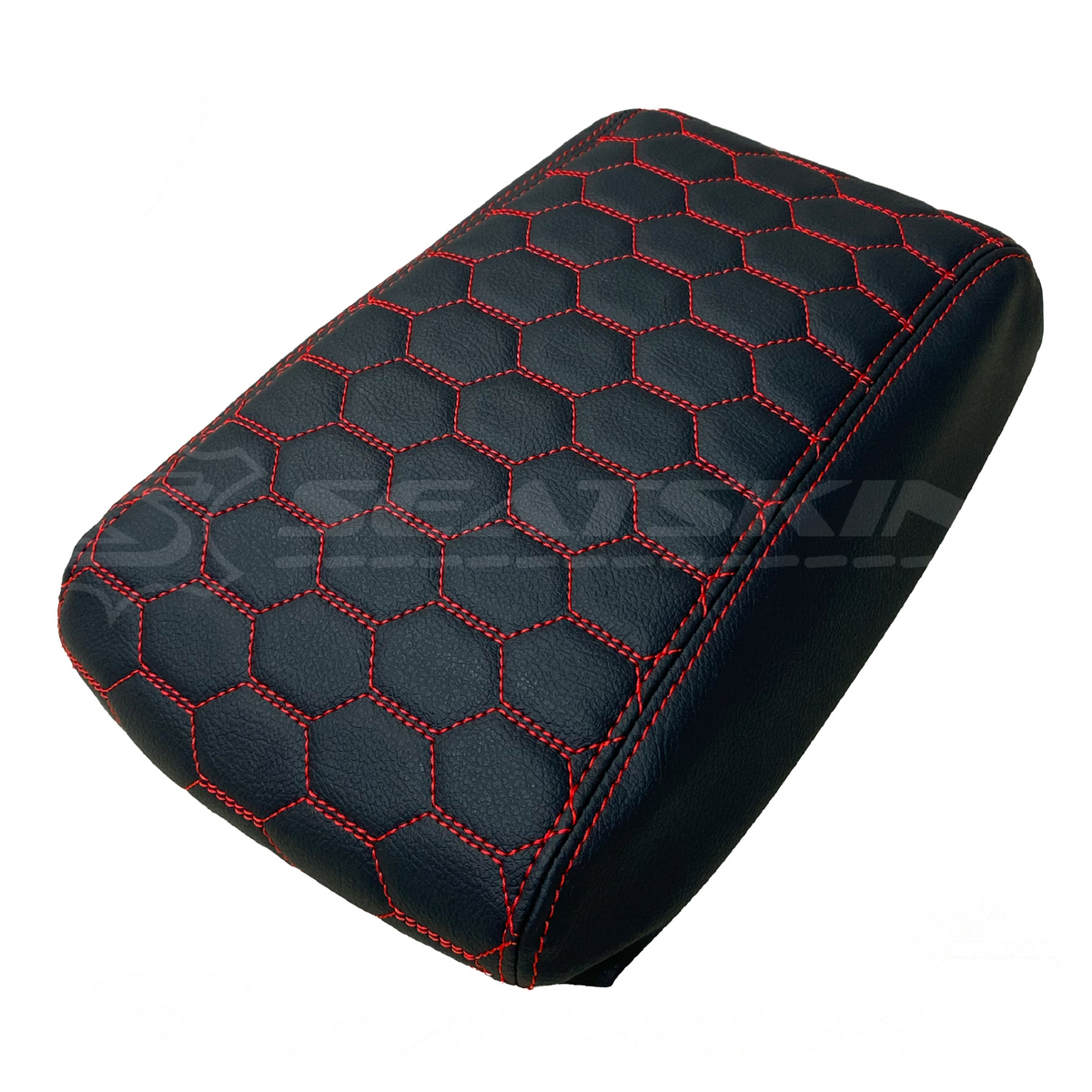 Console armrest cover custom to fit FORD ba bf hexagon stitch choose colour – product view 4