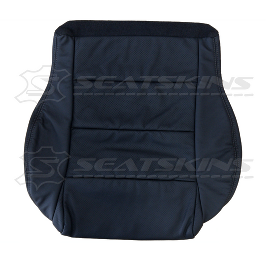 LEATHER TRIM FOR BA FALCON XR6/8 FRONT SEAT BASE Black w Charcoal stitch.