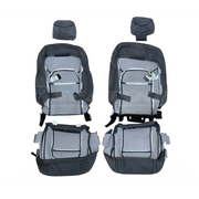 LEATHER SEATS TRIM KIT SKINS FOR TOYOTA LANDCRUISER 200 SERIES 60TH 2 SEATS GREY