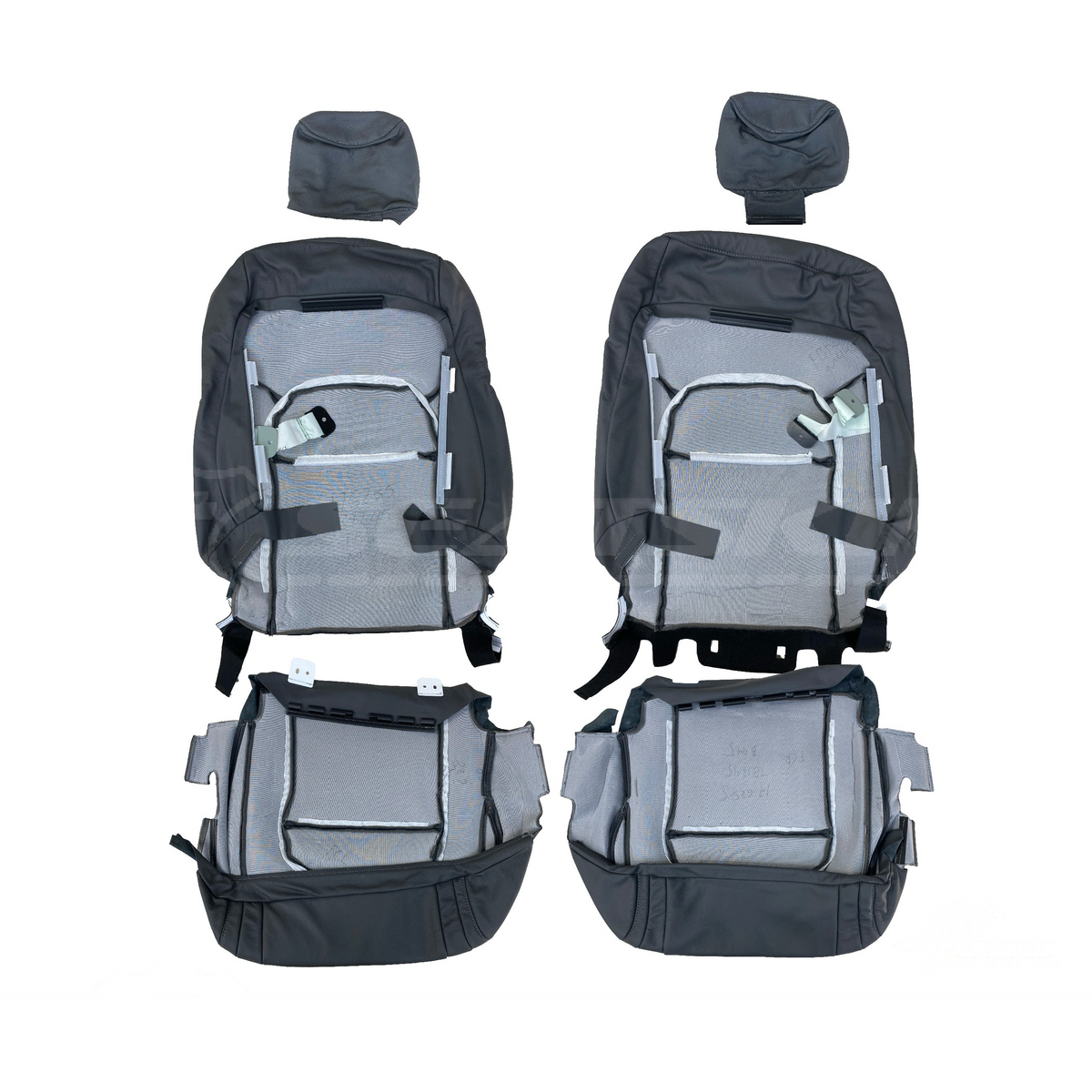 LEATHER SEATS TRIM KIT SKINS FOR TOYOTA LANDCRUISER 200 SERIES 60TH 2 SEATS GREY
