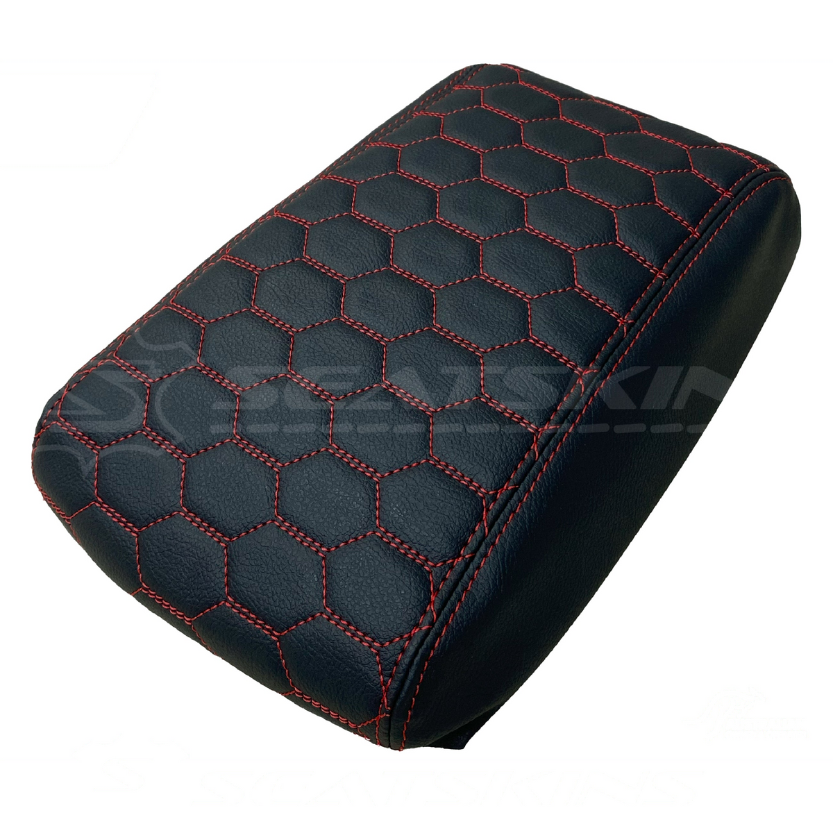 Console armrest cover custom to fit FORD ba bf hexagon stitch choose colour – product view 5