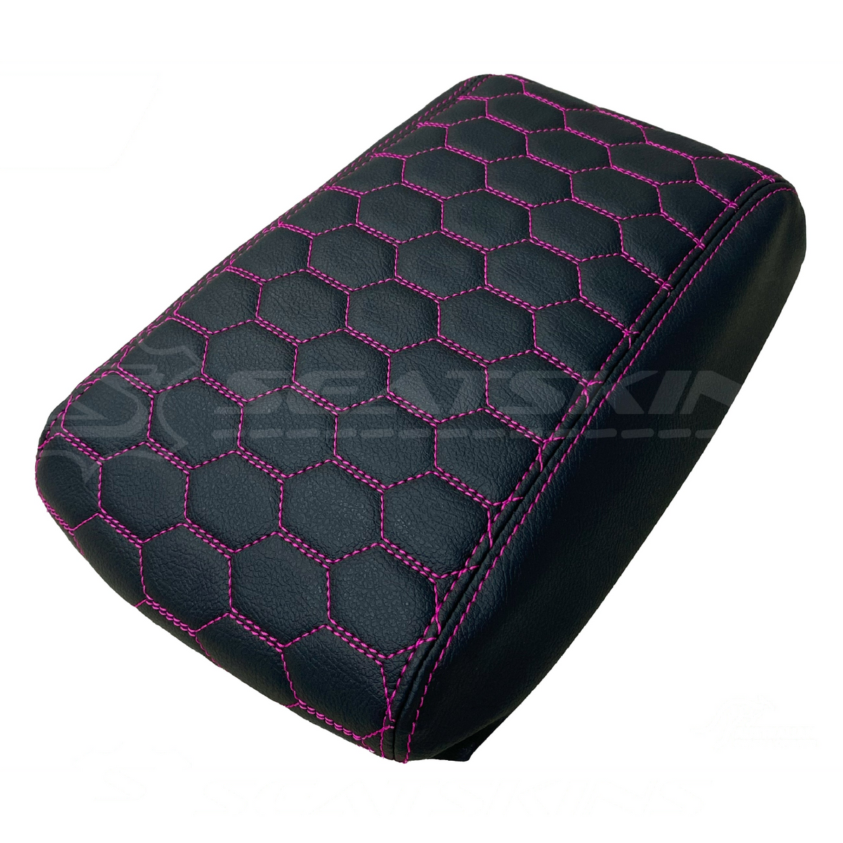 Console armrest cover custom to fit FORD ba bf hexagon stitch choose colour – product view 12