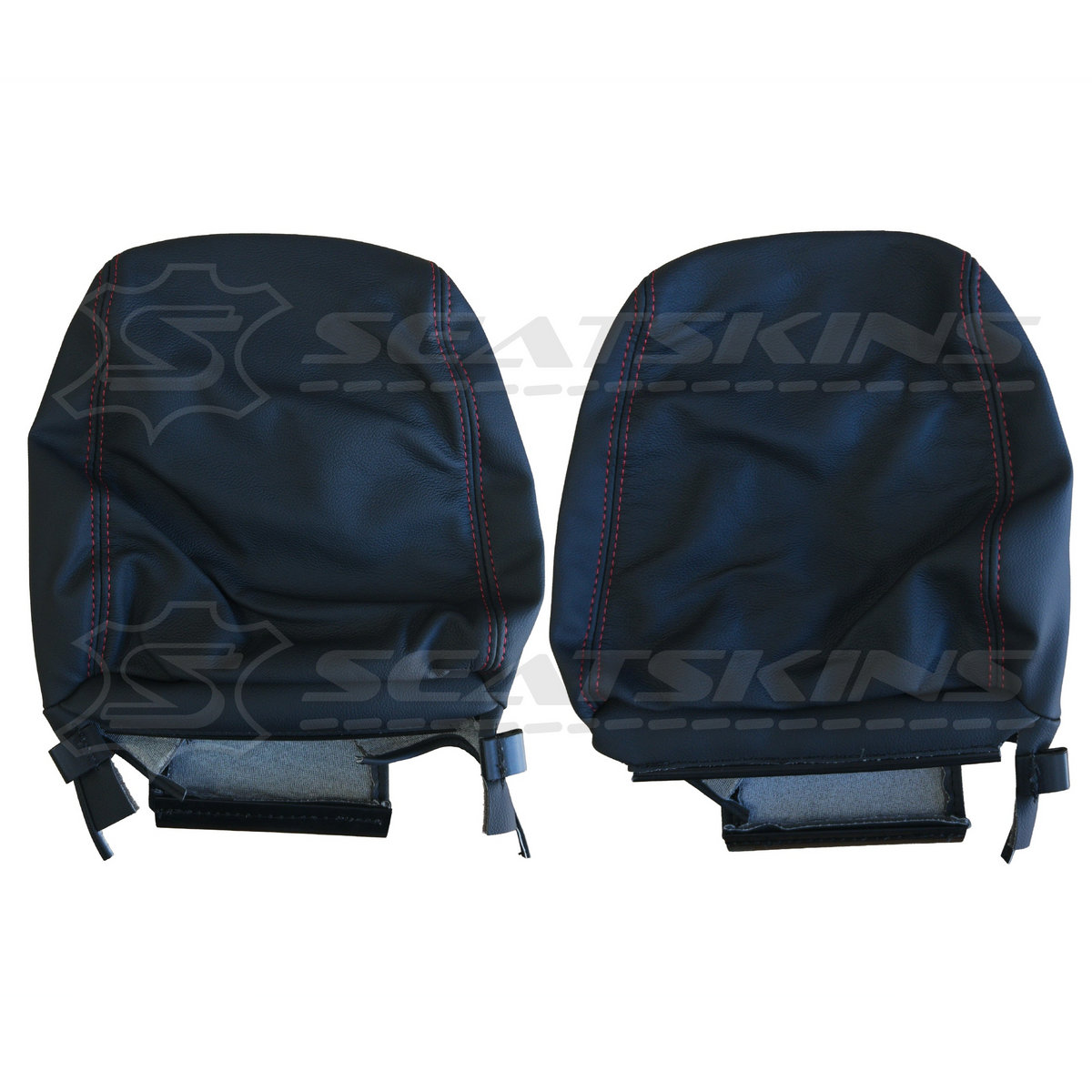 Replacement leather seat trim kit for suzuki jimny xl- black leather plaid insert – product view 7