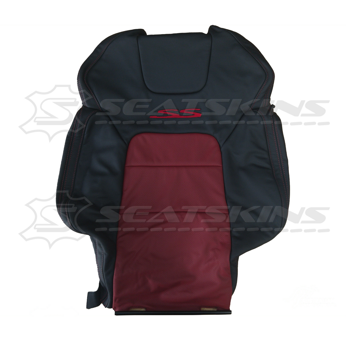 LEATHER SEATS TRIM KIT FOR VE SS SSV GTS STYLE ONYX & RED HOT INSERTS 2 SEATS