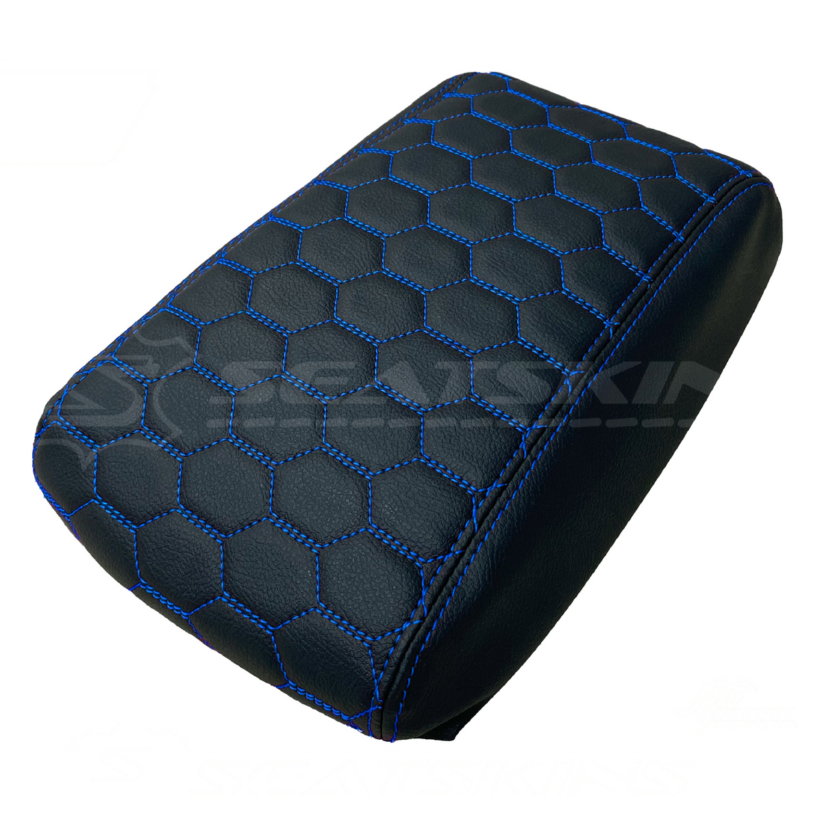 Console armrest cover custom to fit FORD ba bf hexagon stitch choose colour – product view 6