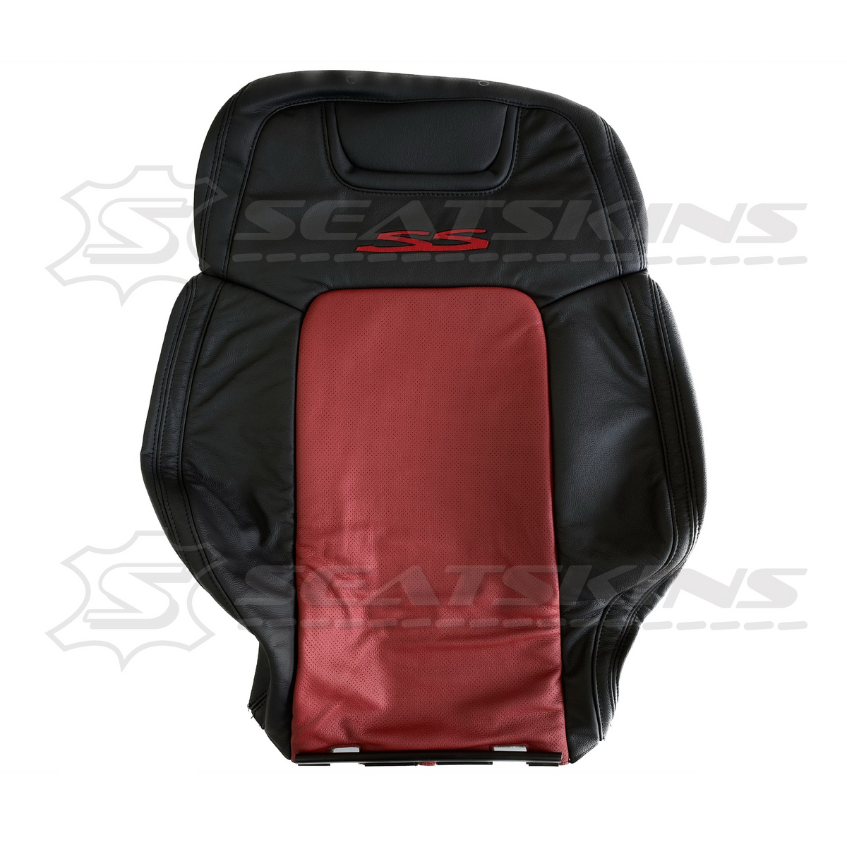 LEATHER SEATS TRIM KIT FOR VE SS SSV SEATS ONYX & RED HOT INSERTS 2 SEATS
