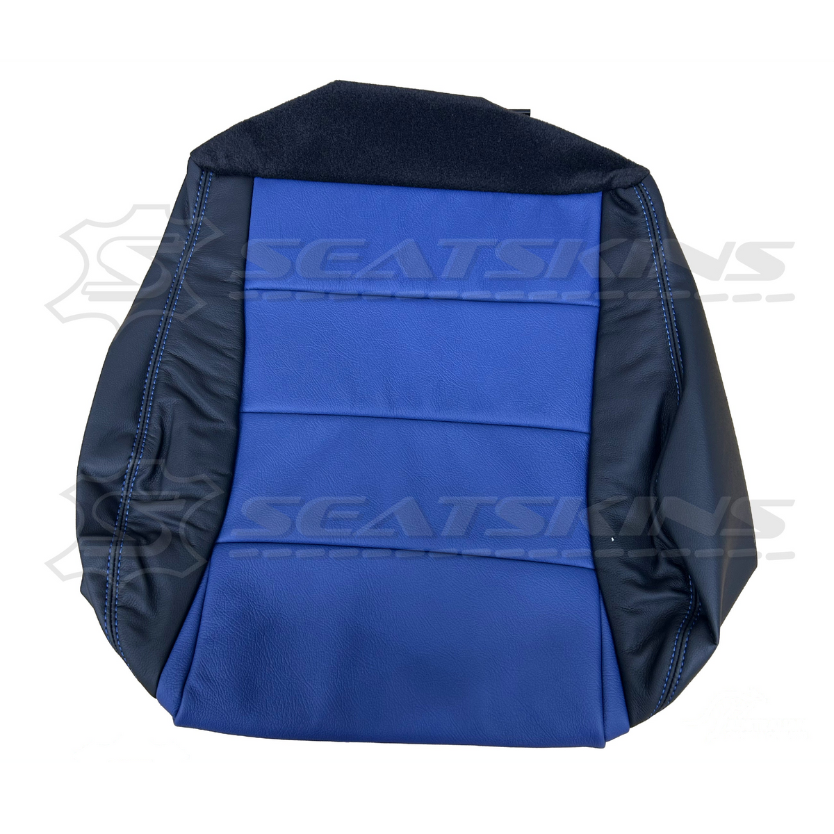 LEATHER SEATS TRIM KIT SKINS FOR FORD BA/BF FALCON FRONT 2 SEATS BLUE XR LOGO BLUE INSERTS