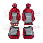 LEATHER SEATS TRIM KIT SKINS FOR HOLDEN VX MONARO 2 SEATS ONLY RED HOT