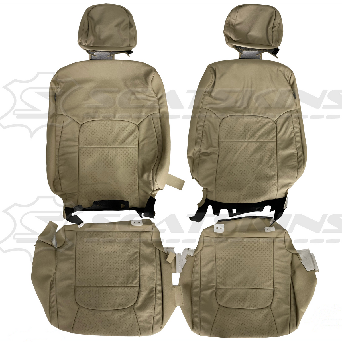 Replacement leather seat trim kit for TOYOTA LANDCRUISER 200 series beige 2 seats