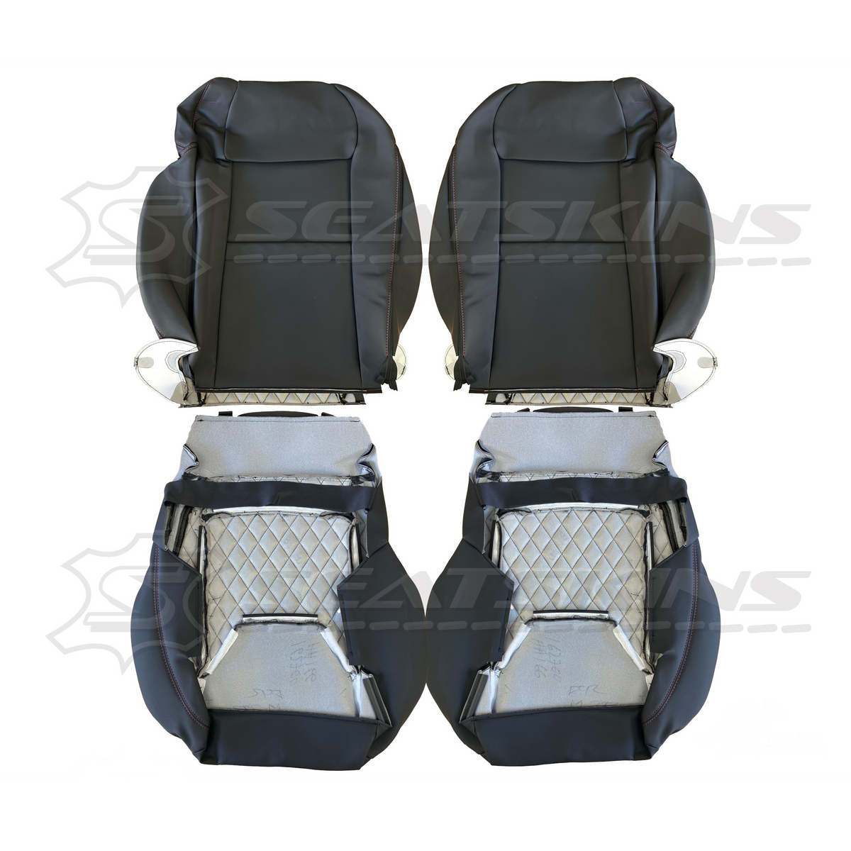 LEATHER SEATS TRIM KIT FOR HSV VF GTSR 2 SEATS ALCANTARA & BLACK NAPPA LEATHER