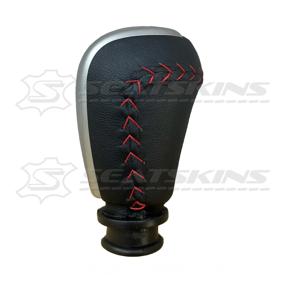 Manual gear shift knob and cap to fit HOLDEN VY/VZ/VE red stitching – product view 3