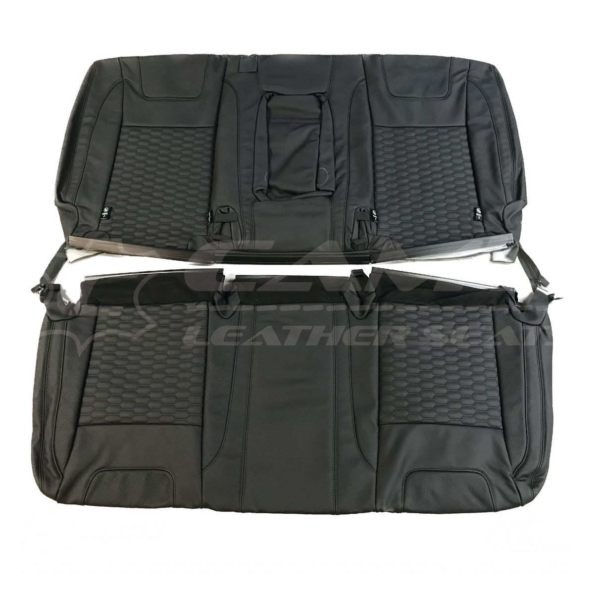 LEATHER SEATS TRIM KIT FOR FORD RANGER BLACK WITH HEXAGON 5 SEATS