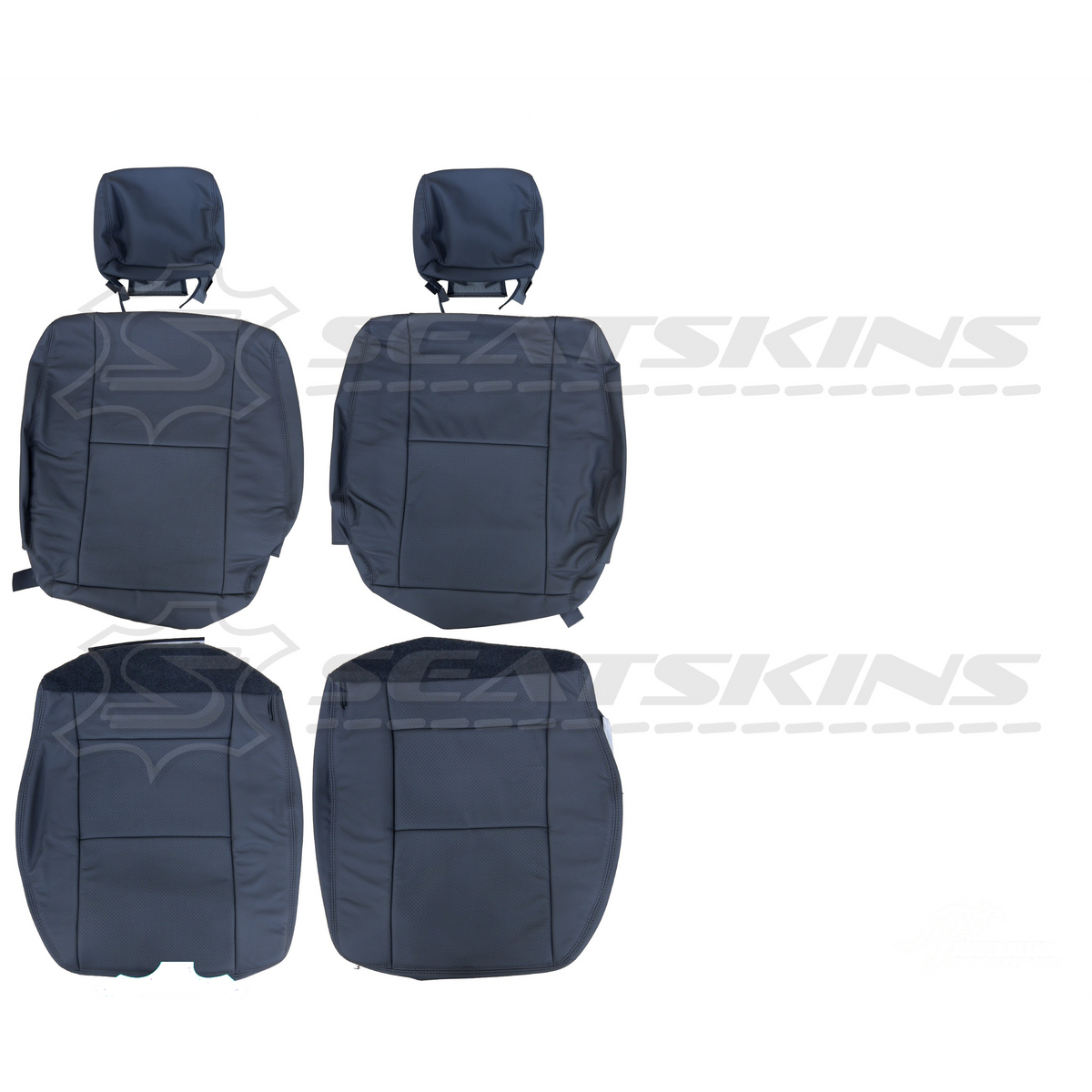 LEATHER SEATS TRIM KIT FOR TOYOTA LANDCRUISER 79 SERIES DARK GREY FRONT 2 SEATS