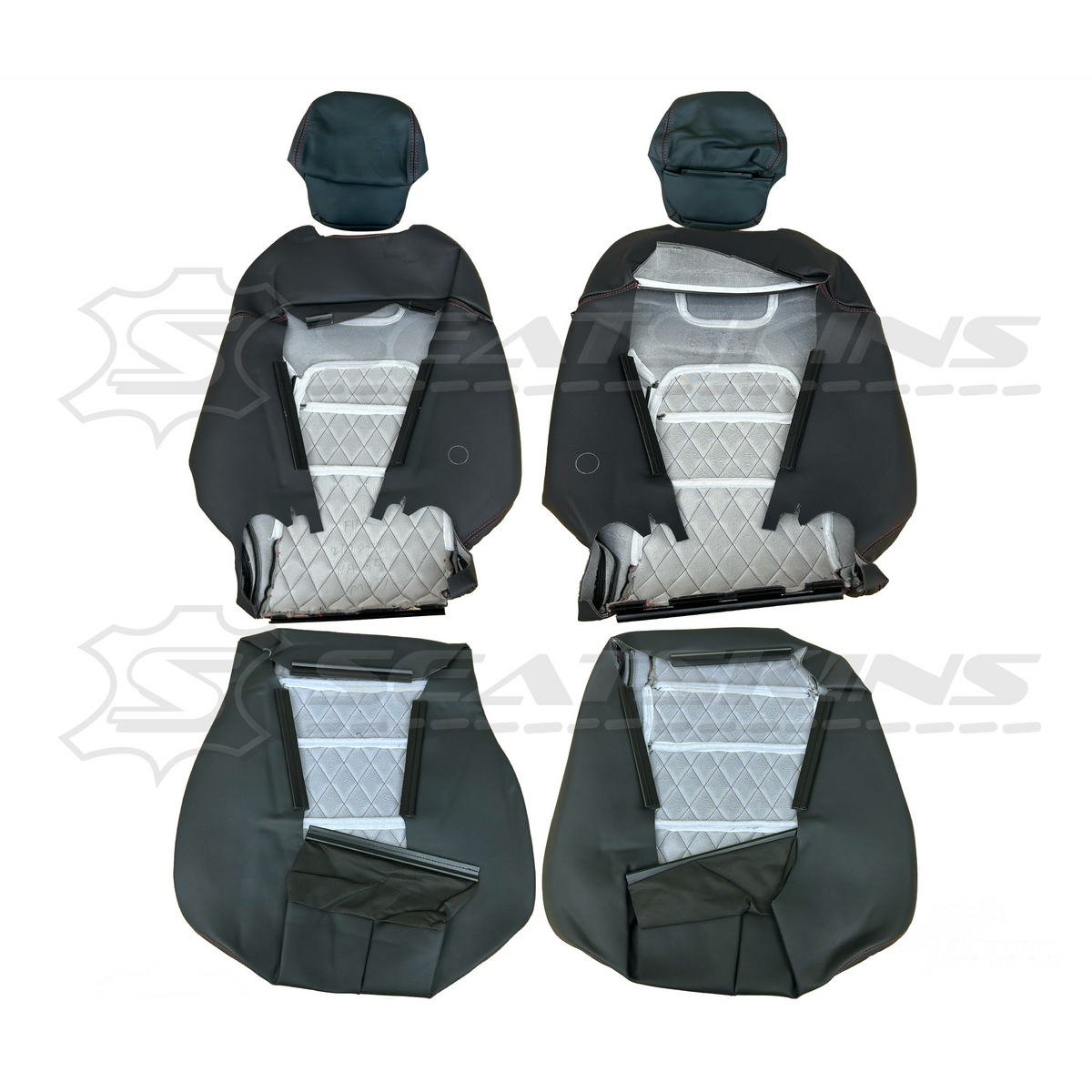 LEATHER SEATS TRIM KIT FOR VE GTS UTE MALOO DIAMOND STITCHING CHOOSE YOUR COLOUR