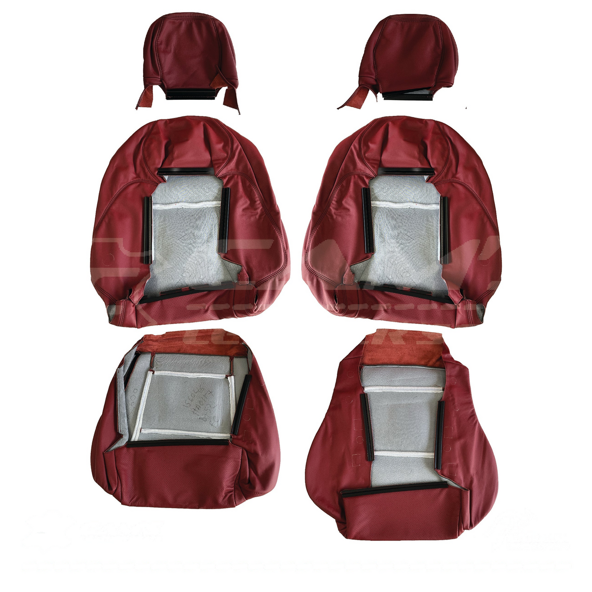 LEATHER SEATS TRIM KIT FOR HOLDEN VY S2 / VZ SS WAGON RED HOT FACTORY STYLE