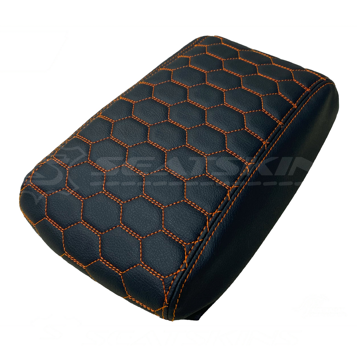 Console armrest cover custom to fit FORD ba bf hexagon stitch choose colour – product view 8