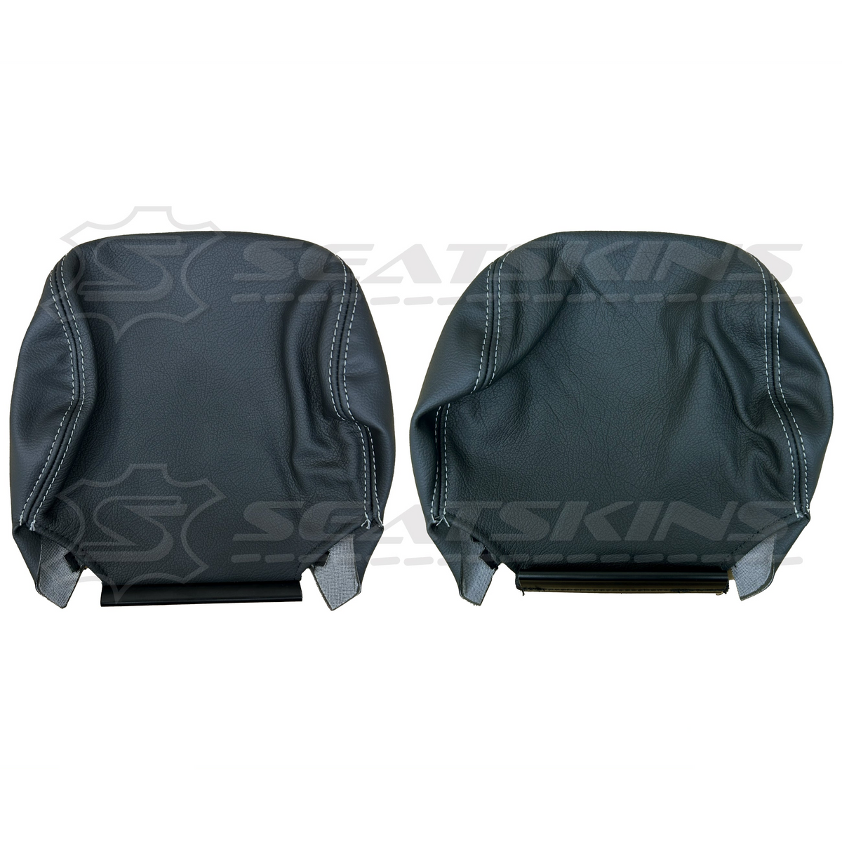 LEATHER SEATS TRIM KIT FOR HOLDEN VY SS SERIES 1 WHITE STITCHING 2 SEATS