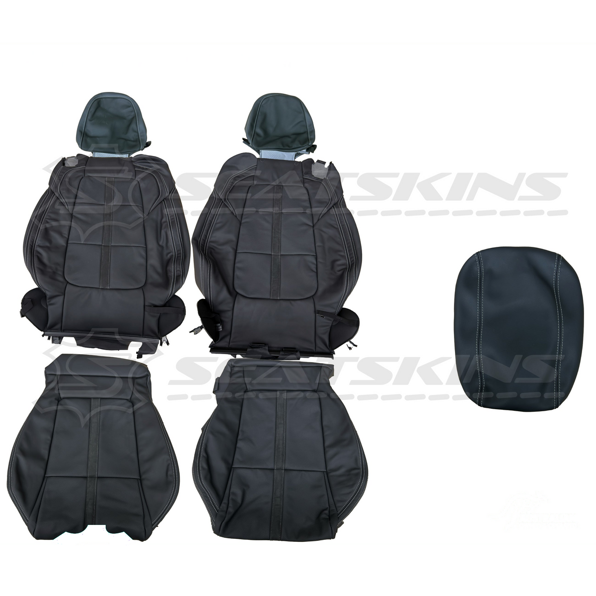 LEATHER SEATS TRIM KIT FOR VF SS/SSV/REDLINE UTE NAPPA LEATHER WITH SILVER STITCHING