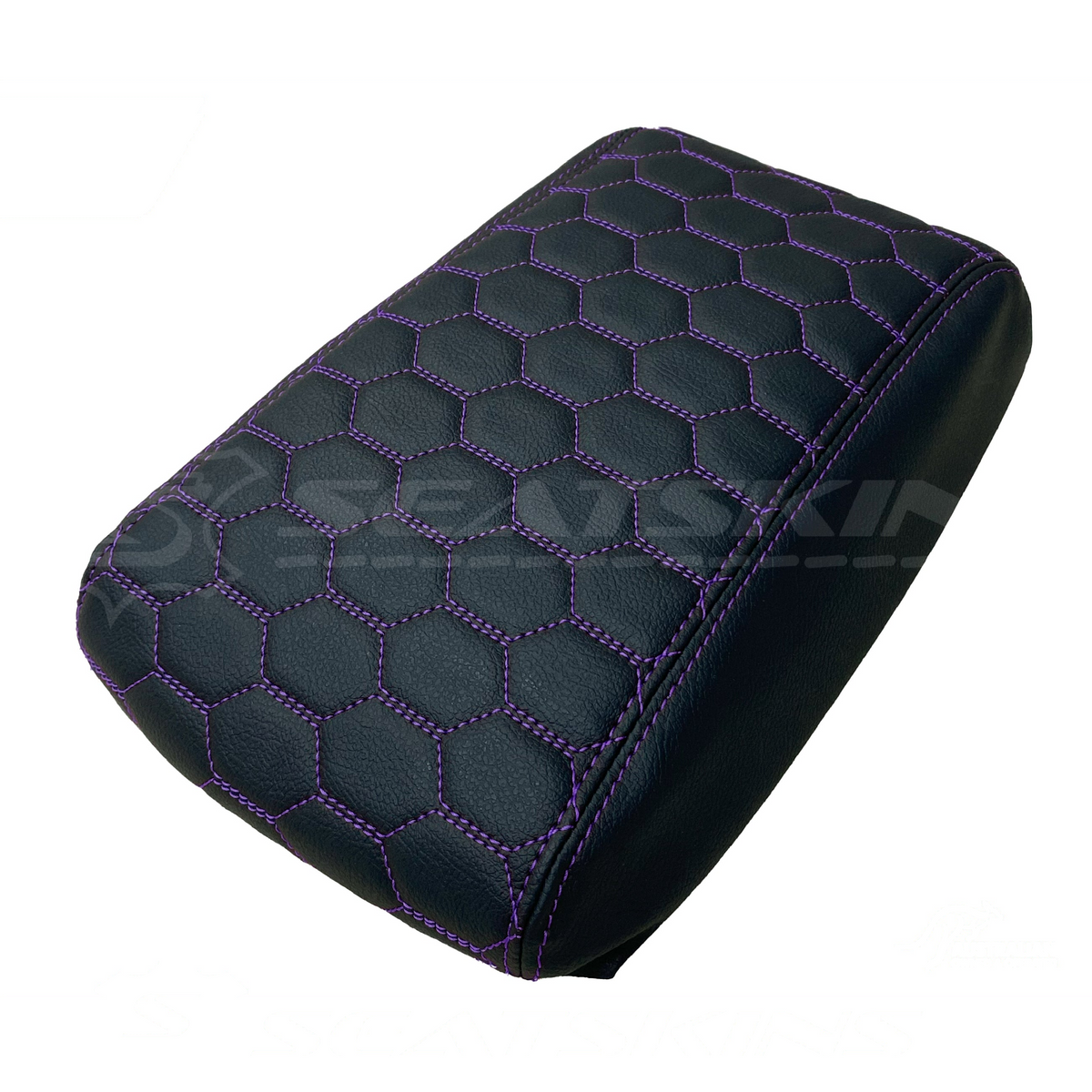 Console armrest cover custom to fit FORD ba bf hexagon stitch choose colour – product view 11