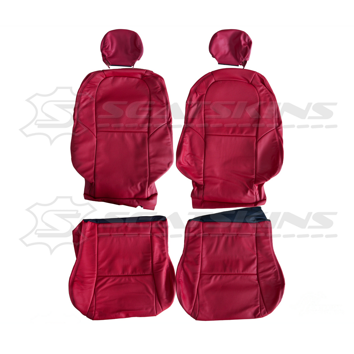 LEATHER SEATS TRIM KIT SKINS FOR HOLDEN VX MONARO 4 SEATS RED HOT