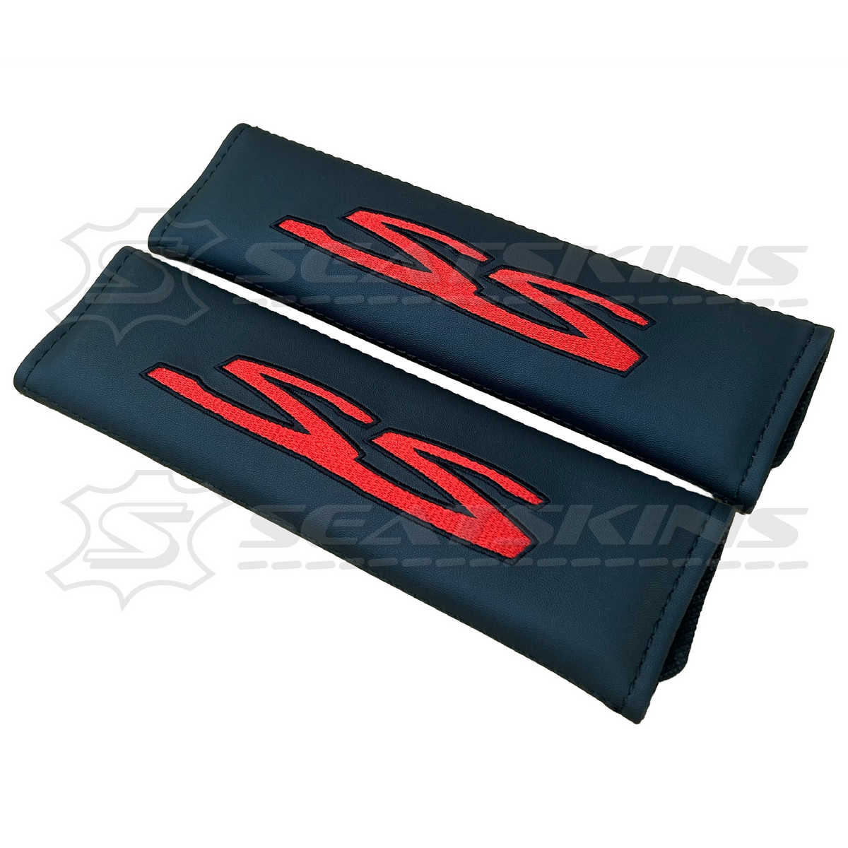 Seatbelt shoulder pads for HOLDEN VE SS logo embroidered choose colour – product view 2