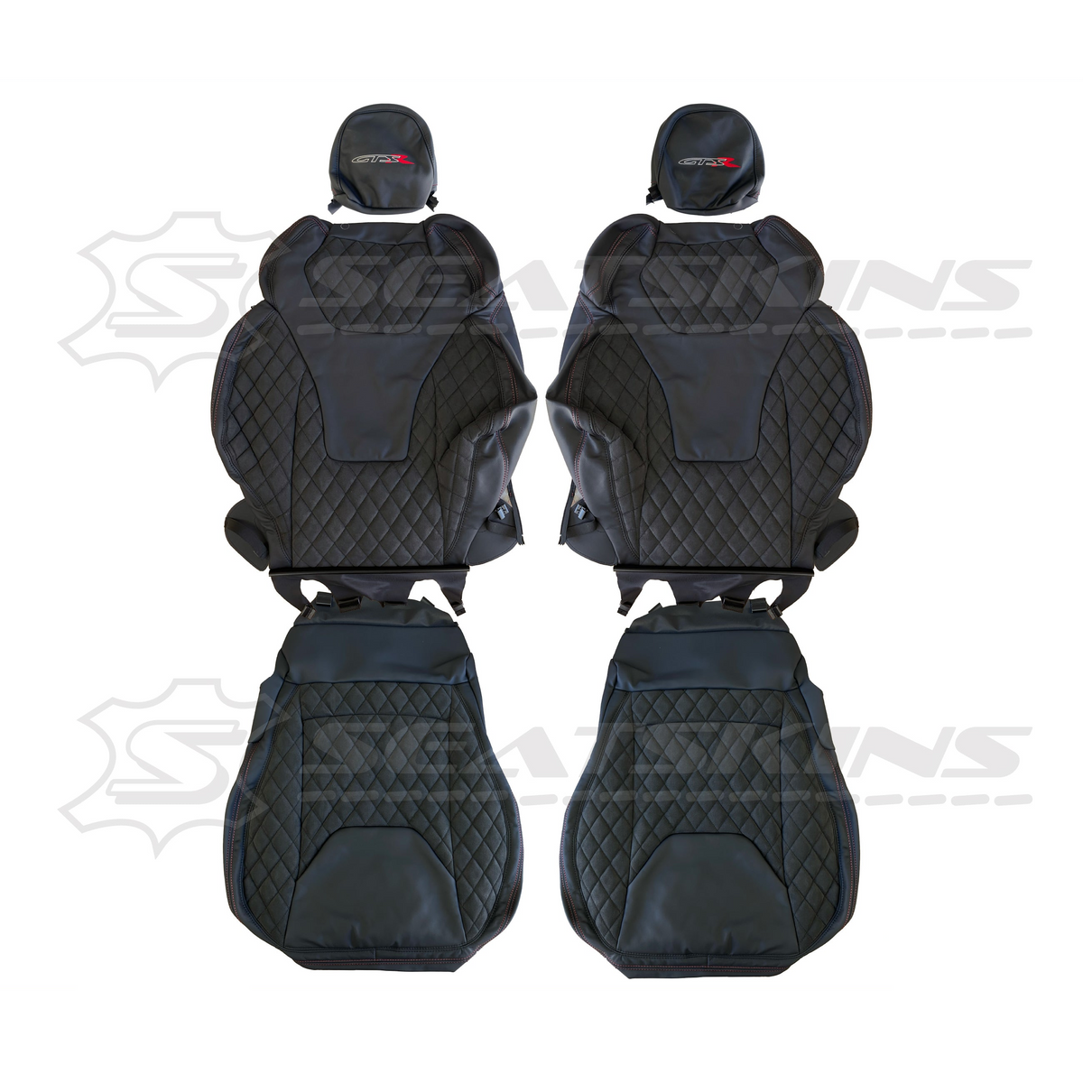 LEATHER SEATS TRIM KIT FOR HSV VF GTSR 5 SEATS ALCANTARA & BLACK NAPPA LEATHER