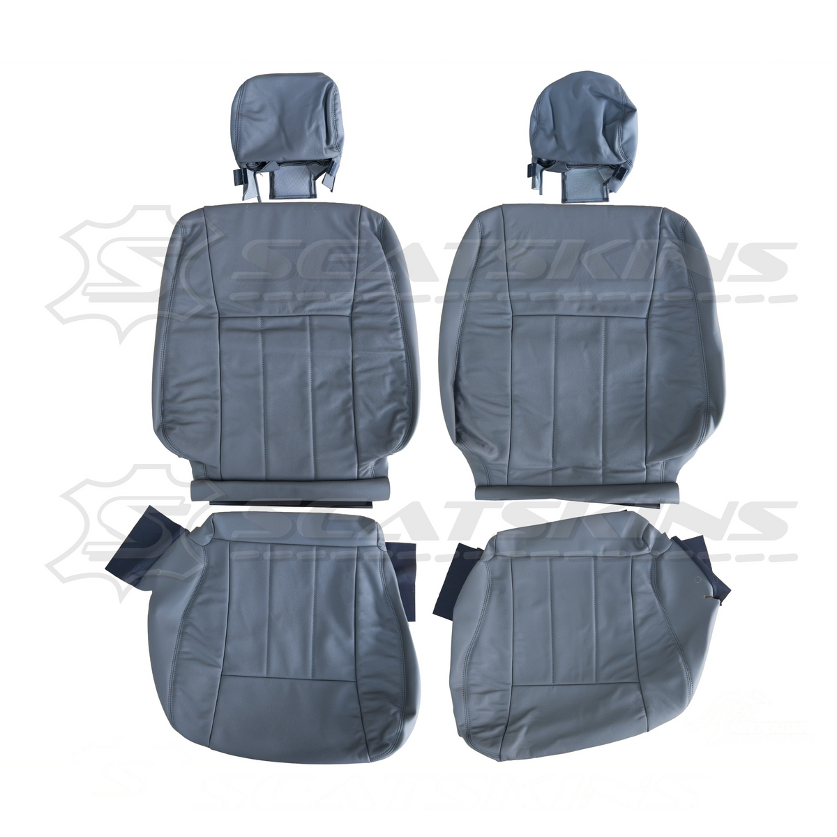 LEATHER SEATS TRIM KIT FOR TOYOTA LANDCRUISER 100 SERIES GXL GREY 2 SEATS
