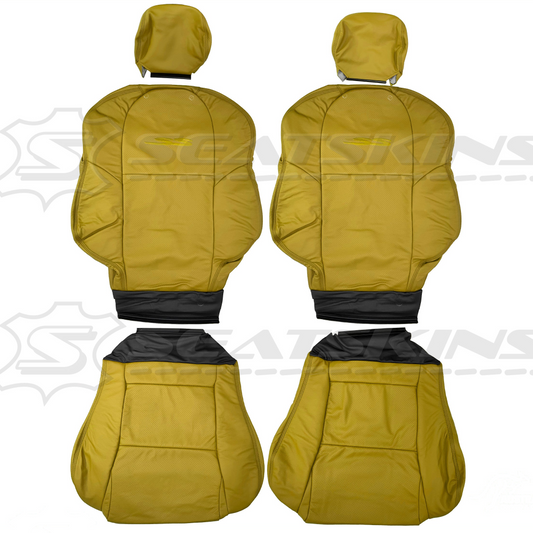 Replacement leather seat trim kit for hyper yellow VX vu SS sedan or ute repro pre-order
