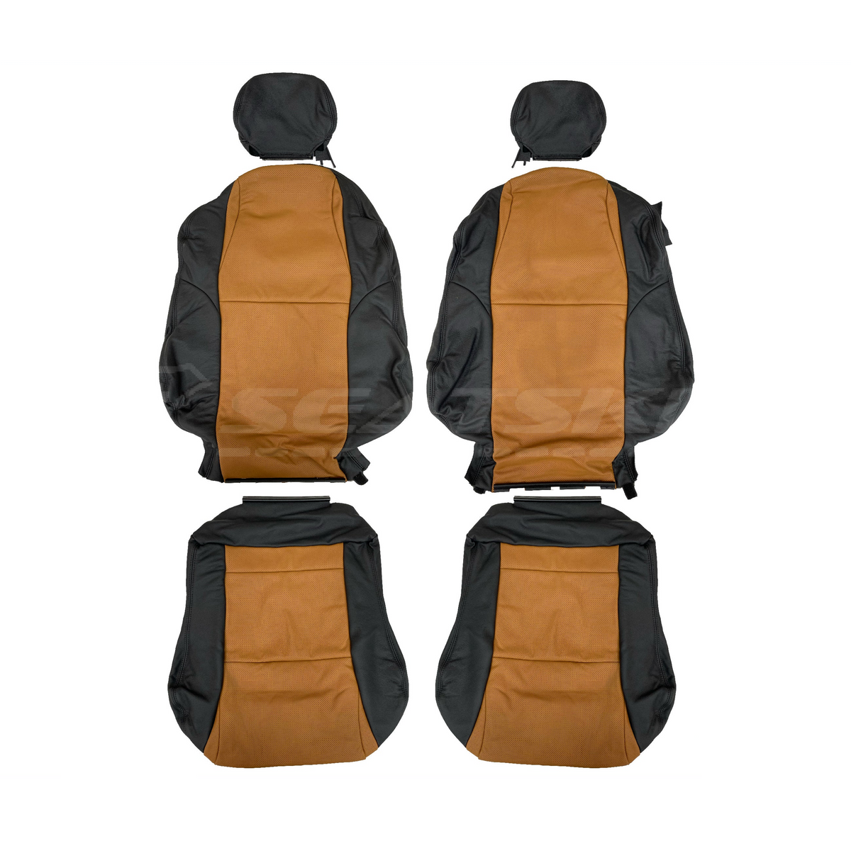 LEATHER SEATS TRIM KIT SKINS FOR HOLDEN VZ MONARO CV8-Z ANTHRACITE / TAN CV8Z