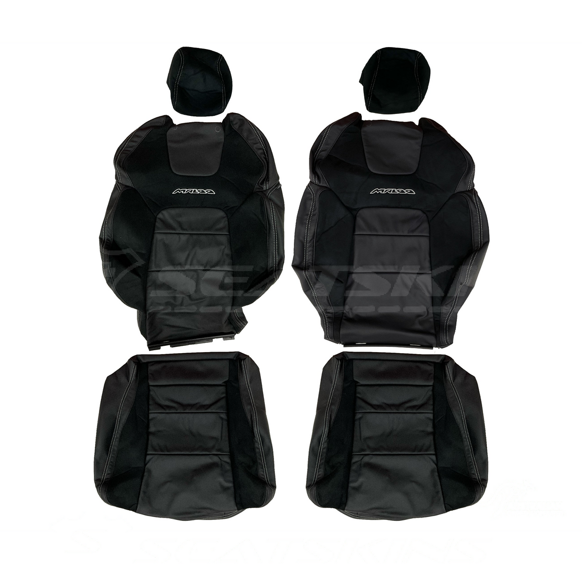 LEATHER SEATS TRIM KIT FOR HOLDEN HSV VE MALOO BLACK FACTORY STYLE SUEDE