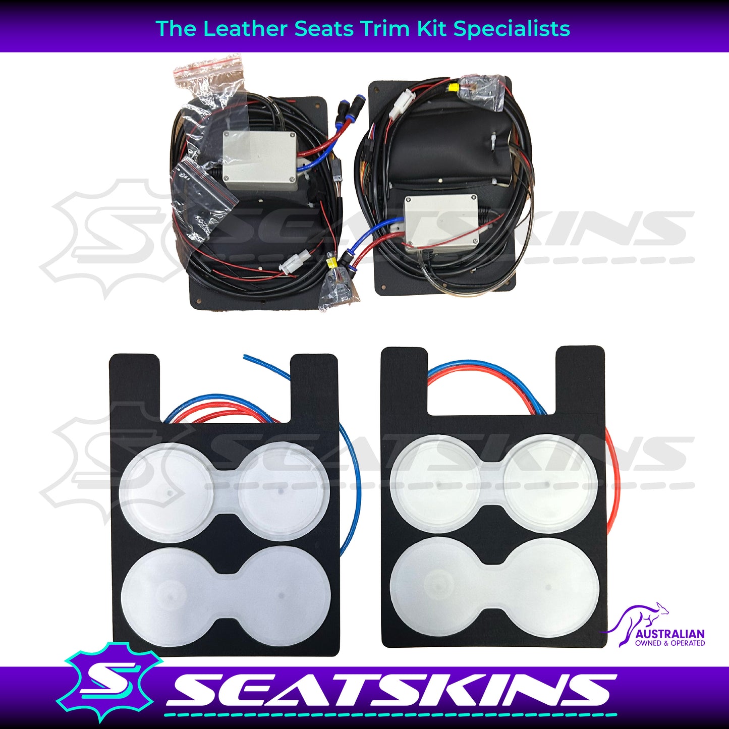 Seat Massage & Lumbar Support System Universal 12V for 2 Seats