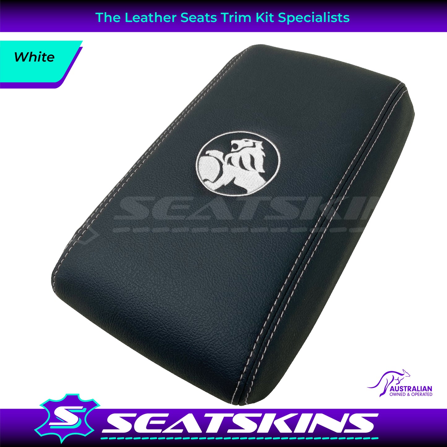 CONSOLE COVER ARM REST CUSTOM TO FIT HOLDEN VY VZ LION LOGO CHOOSE COLOUR