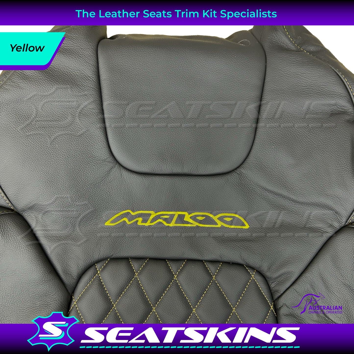 LEATHER SEATS TRIM KIT FOR VE GTS UTE MALOO DIAMOND STITCHING CHOOSE YOUR COLOUR